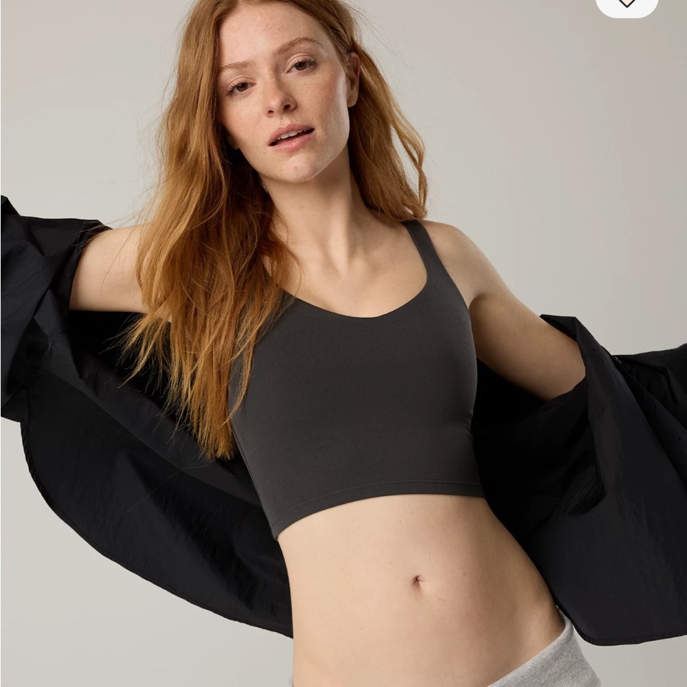 Aerie XS Smoked Gray Real Me Low Key Longline Sports Bra
